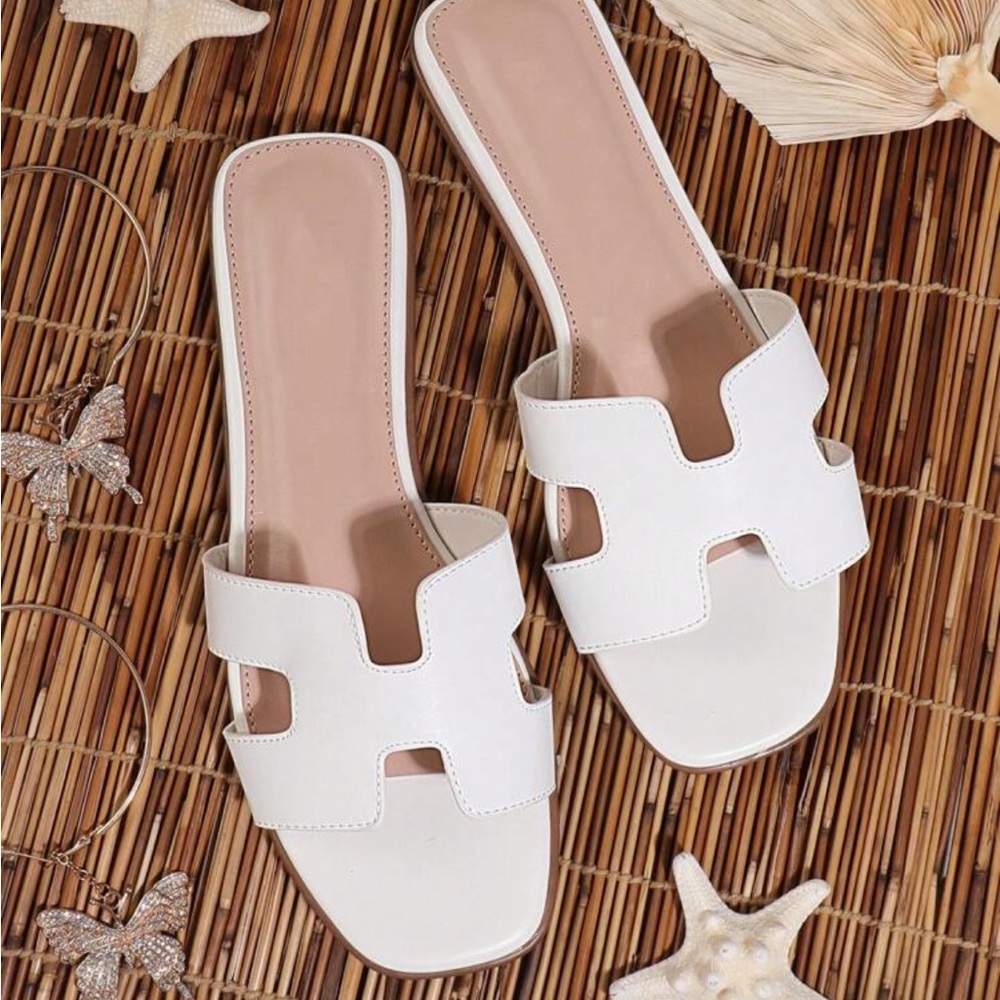 Trendy White Women's Sandals